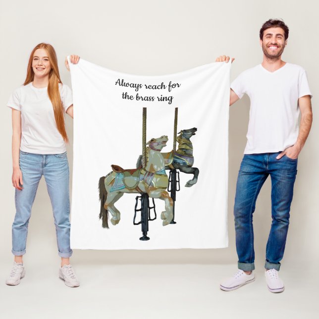 Cobertor De Velo Feliz bonito, rodar Cavalos Carrossel (In Situ)