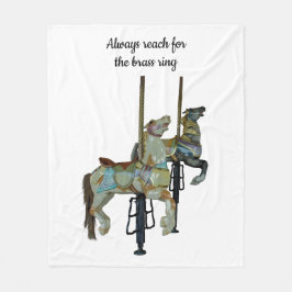 Cobertor De Velo Feliz bonito, rodar Cavalos Carrossel