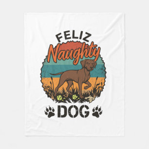 Cobertor De Velo Feliz Cachorro Safado Marrom Sol Retro Pegadas