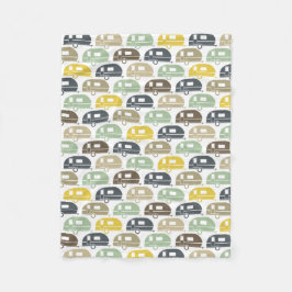 Cobertor De Velo Feliz Camper| Anéis Retro Bluetooth Modernos de Ca