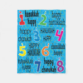Cobertor De Velo Feliz Chanukah Fleece Blanket