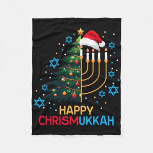 Cobertor De Velo Feliz Christmukkah Felry Natal Hanukkah Judeu