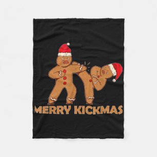 Cobertor De Velo Feliz de pão de gengibre Kickmas Funny Karate Papa