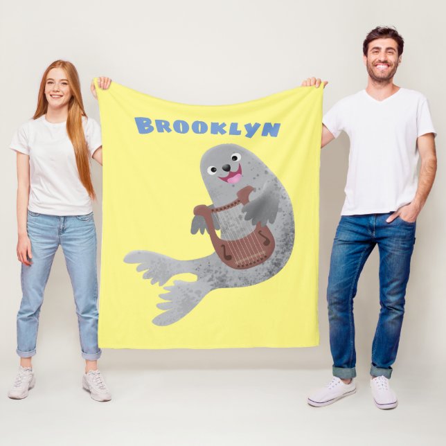 Cobertor De Velo Feliz desenho animado do selo harp (In Situ)