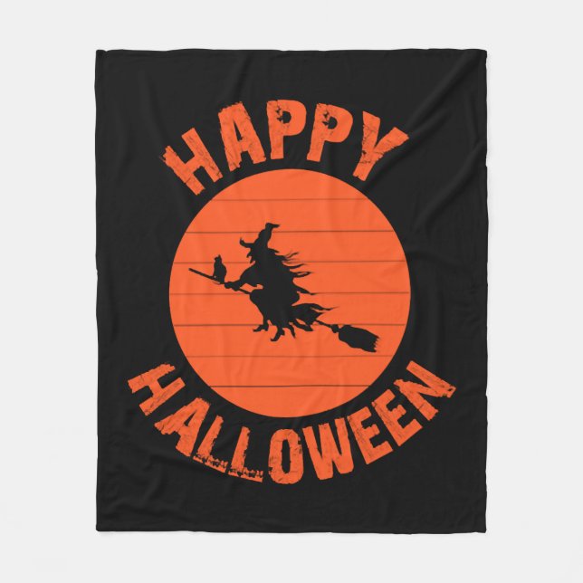 Cobertor De Velo Feliz Dia das Bruxas (Frente)