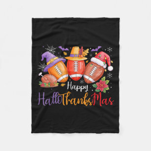 Cobertor De Velo Feliz Dia das Bruxas de Futebol de Hallothanksgivi