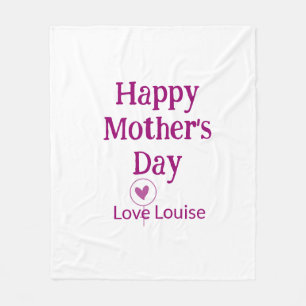 Cobertor De Velo Feliz dia das mães nome mauve amor sinal feminino
