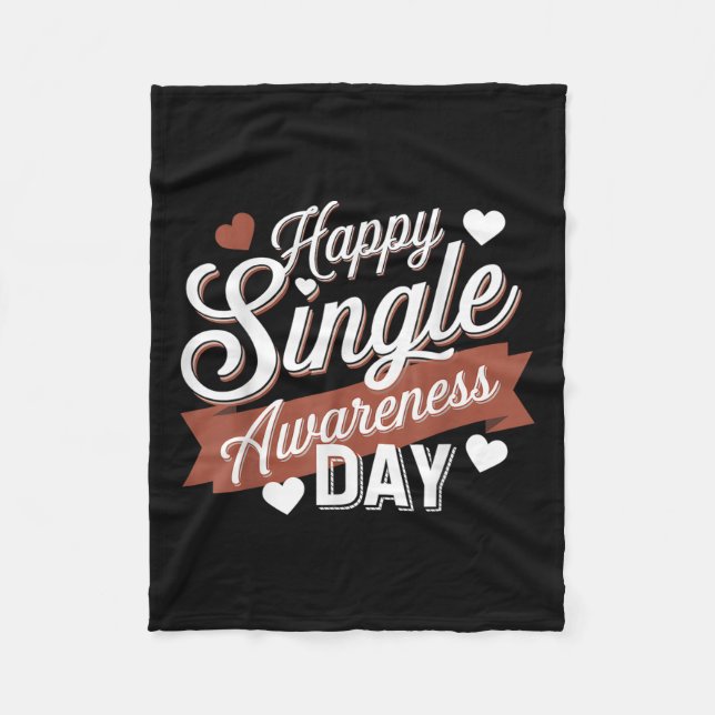Cobertor De Velo Feliz Dia de Consciência do Solteiro Humor (Frente)