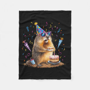 Cobertor De Velo Feliz Dia do Groundhog 12 Fev Ground Hog Com Anive