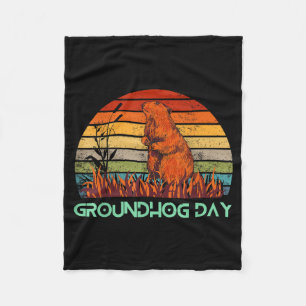Cobertor De Velo Feliz Dia do Groundhog 2023 Roupas de Namorados Fu