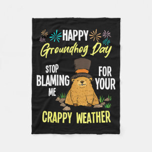Cobertor De Velo Feliz Dia do Groundhog Amante de Groundhog Engraça