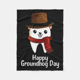 Cobertor De Velo Feliz Dia do Groundhog Dental Istant Phils Dente H