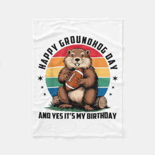 Cobertor De Velo Feliz Dia do Groundhog do Futebol E Sim É Meu Aniv