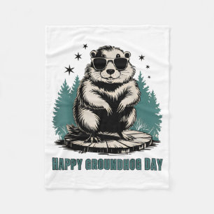 Cobertor De Velo Feliz Dia do Groundhog e Sim É Meu Aniversário Eng