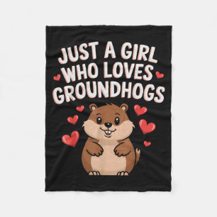 Cobertor De Velo Feliz Dia do Groundhog Meninas Apenas uma Menina q