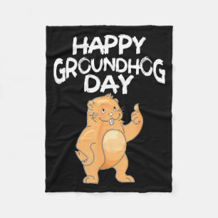 Cobertor De Velo Feliz Dia do Groundhog Presentes Divertidos para A