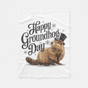 Cobertor De Velo Feliz Dia do Groundhog Traje de Animal do Dia do G