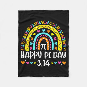 Cobertor De Velo Feliz Dia do Pi 3.14 Número Arco-íris Professor de