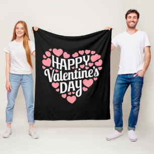 Cobertor De Velo Feliz Dia dos Namorados Divertido Coração Amor Dia