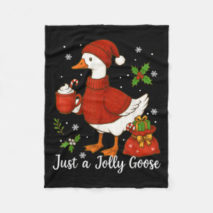 Cobertor De Velo Feliz Engraçada Goosemas Apenas Um Natal De Ganso