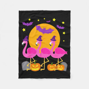 Cobertor De Velo Feliz Flamingoween Flamingo Divertido Halloween