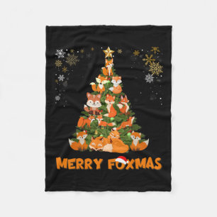 Cobertor De Velo Feliz Foxmas Natal Árvore Feriada Fresca Fresca Fr