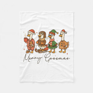 Cobertor De Velo Feliz Goosmas Goose Humor de Natal
