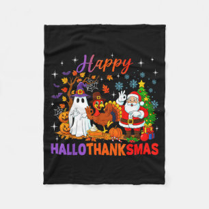Cobertor De Velo Feliz Hallothanksmas Dia das Bruxas Ação de Graças
