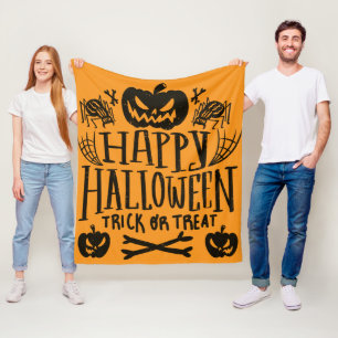 Cobertor De Velo Feliz Halloween
