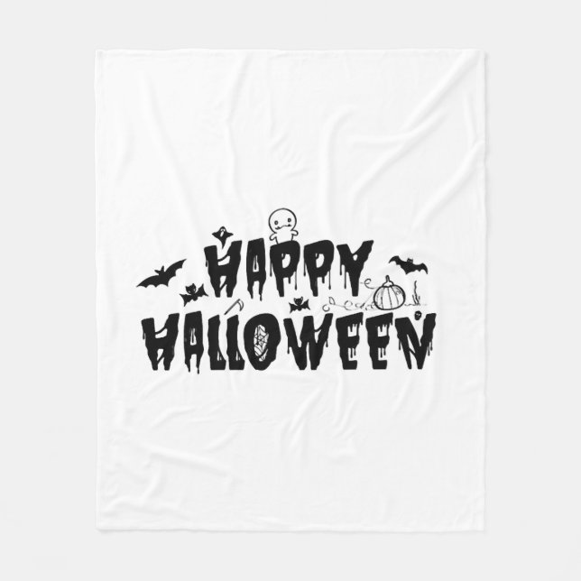 Cobertor De Velo Feliz Halloween (Frente)