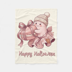 Cobertor De Velo Feliz Halloween Cute Autumn Colheita Fantasma&Maca