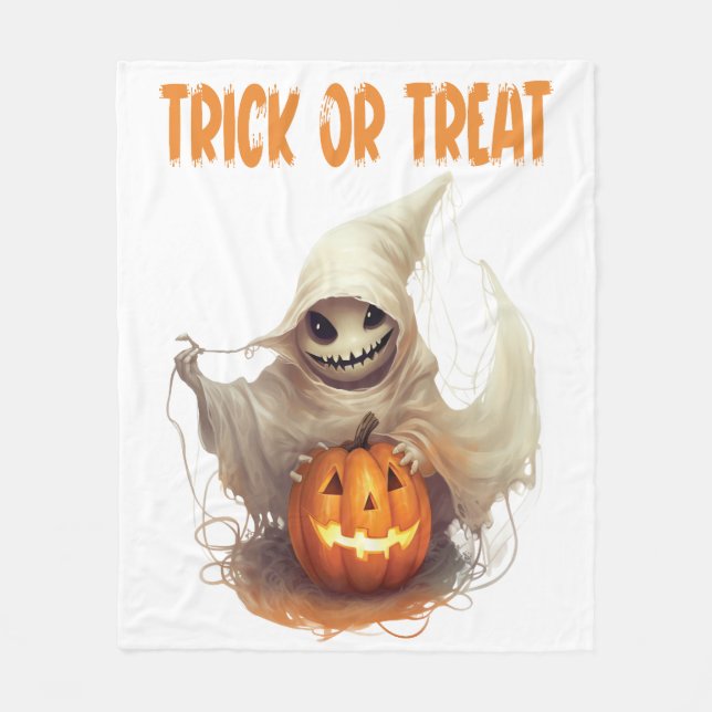 Cobertor De Velo Feliz Halloween Ghoul (Frente)