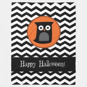 Cobertor De Velo Feliz Halloween Owl