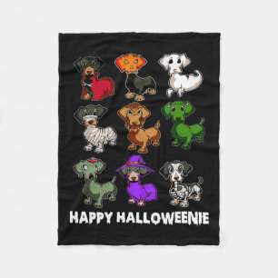 Cobertor De Velo Feliz Halloweenie Dachshund Dachshund Halloween Gi