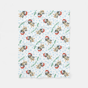Cobertor De Velo Feliz Howlidays Bluetick Fleece Blanket