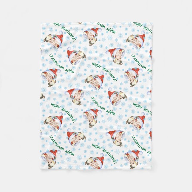 Cobertor De Velo Feliz Howlidays Chinês Fleece Blanket (Frente)