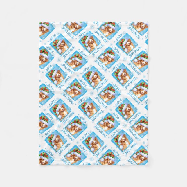 Cobertor De Velo Feliz Howlidays Toller (Frente)