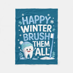 Cobertor De Velo Feliz Inverno Bruhem Todos os Dentes Dentária Dent