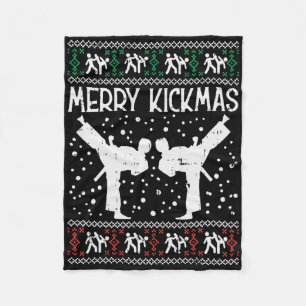 Cobertor De Velo Feliz Kickmas Natal Feio Karate Jiu Jitsu Mart