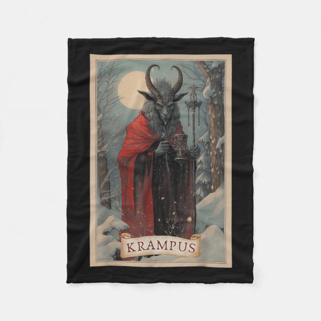 Cobertor De Velo Feliz Krampus Horror Natal Ugly Sweater Mau P (Frente)