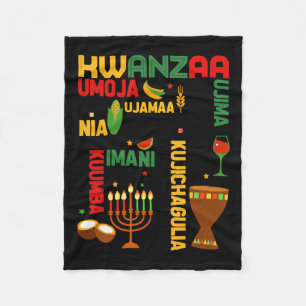 Cobertor De Velo Feliz Kwanzaa Sete Princípios Homens Meninos Engra