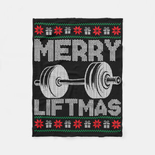 Cobertor De Velo Feliz Liftmas Feio Natal Workout Ajustado Engraçad