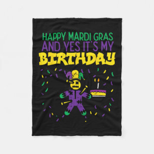 Cobertor De Velo Feliz Mardi Gras Sim Meus Homens de Festa de Anive