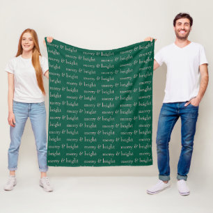 Cobertor De Velo Feliz moderna e Natal brilhante, cor-de-rosa verde