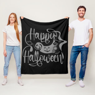 Cobertor De Velo Feliz morcego de Halloween jack ou lanterna