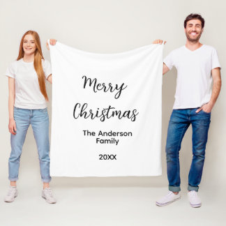 Cobertor De Velo Feliz Natal adicionar nome da família ano texto pe