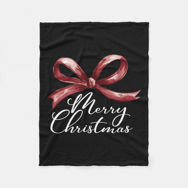 Cobertor De Velo Feliz Natal, Arco Vermelho, Feliz E Brilho (Frente)