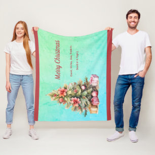 Cobertor De Velo Feliz Natal Árvore de Natal Personalizada
