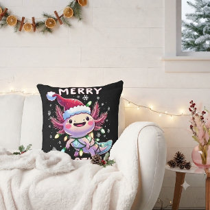 Cobertor De Velo Feliz Natal Axolotl Luzes Axolotlmas Árvore