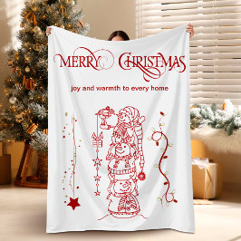 Cobertor De Velo Feliz Natal Boneco de Neve Feriado